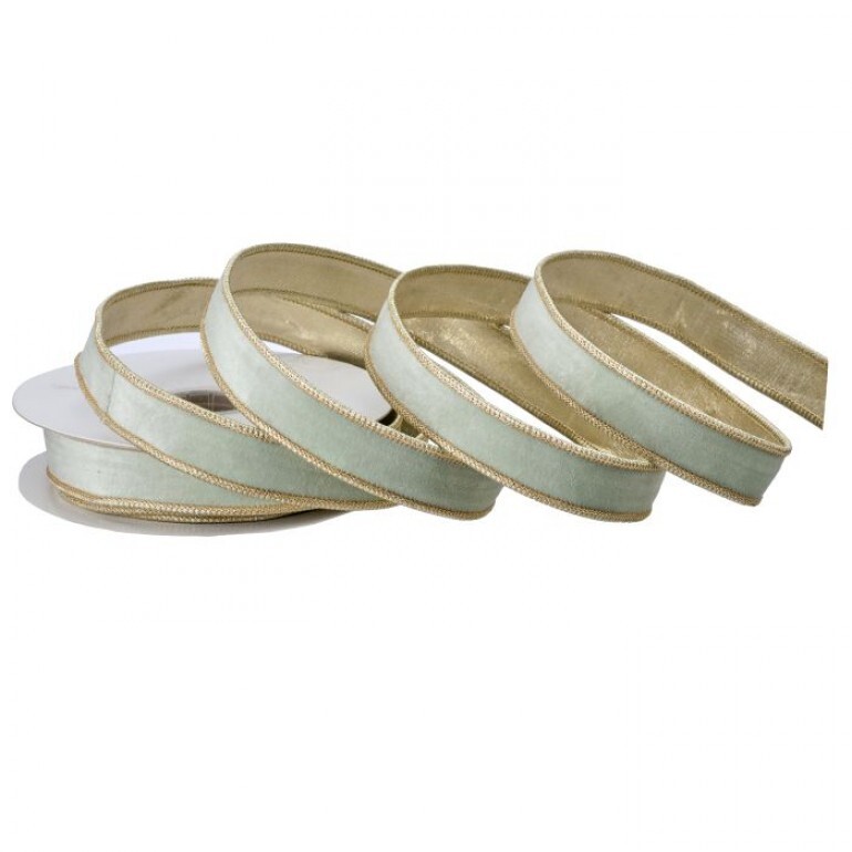 1"X10Y VELVET PASTEL RIBBON W/EDGE 