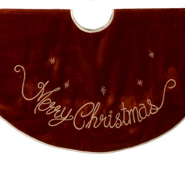 54" "MERRY CHRISTMAS " VELVET TREE SKIRT