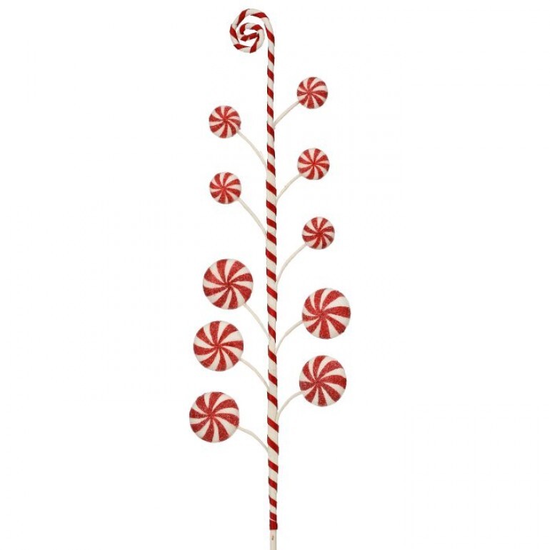 25" SUGAR N SPICE PEPPERMINT SPRAY