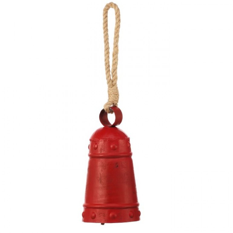 6" ANTIQUE IRON BELL W/ROPE TIE