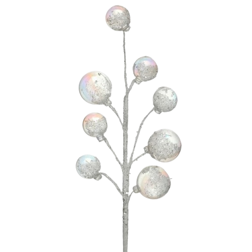 16" IRRIDESCENT BUBBLE SPRAY W/SNOW - IRIDESCENT CLEARBRITE