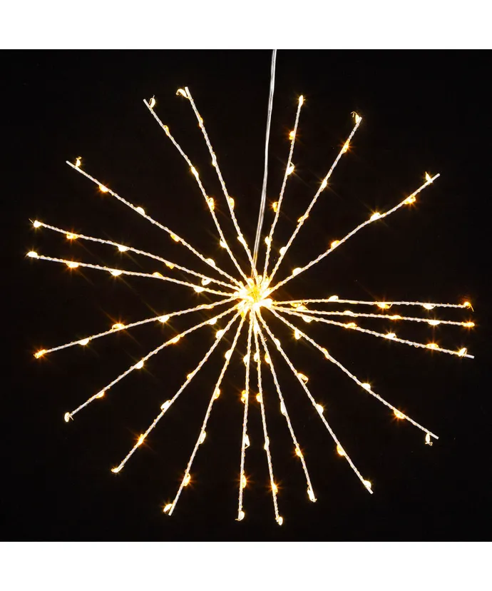 12" 120L Warm White & Cool White Fairy LED 3D Starburst Ligh