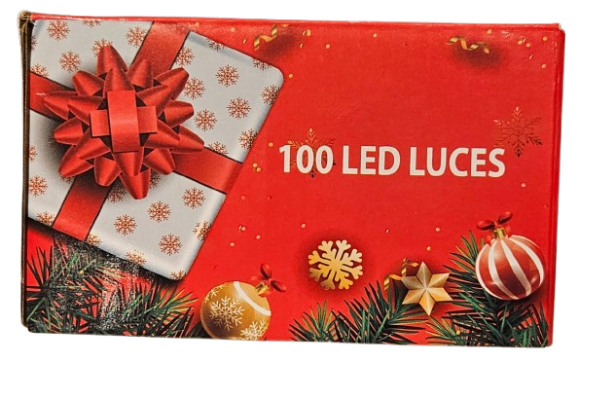 LUZ LINEAL BLANCA CABLE VERDE 100 FOCOS 