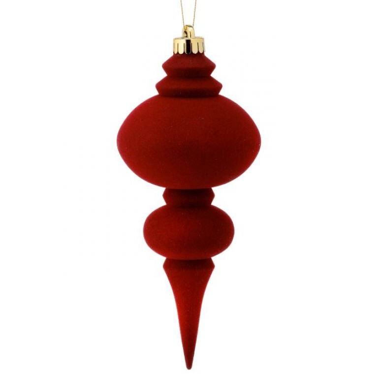 10´´VP FROSTED FINIAL BOX/2 RED