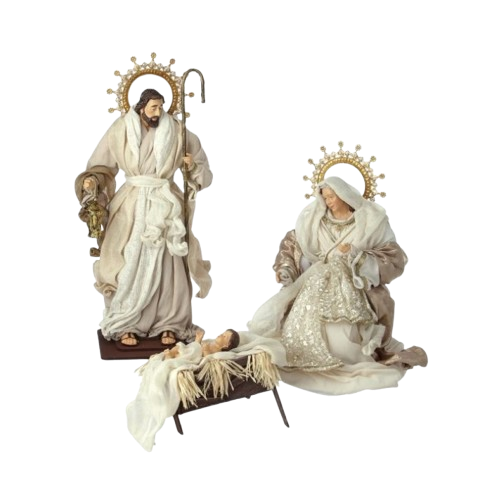  16-33" RSN/FABRIC HOLY FAMILY SET/3