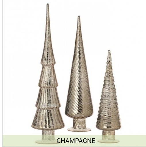[MTX71397] 12" MERCURY GLASS TREE CHAMPAGNE INDIVIDUAL