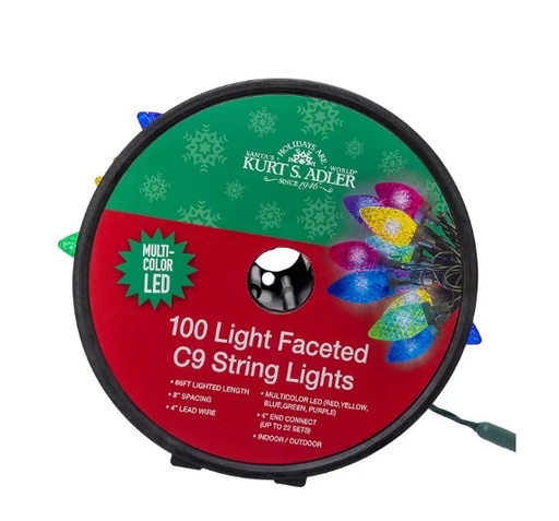[UL5400M] 100L MULT LED FACET C9 STRING LITES 