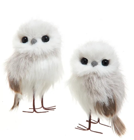 [C2537] 3.95´´GRAY OWL ORN INDIVIDUAL