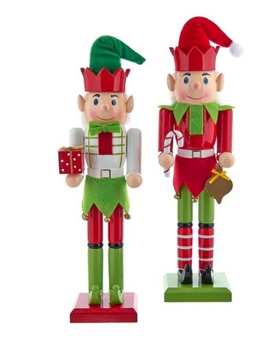 [C5990] 15´´WOODEN ELF NUTCRACKER INDIVIDUAL INDIVIDUAL