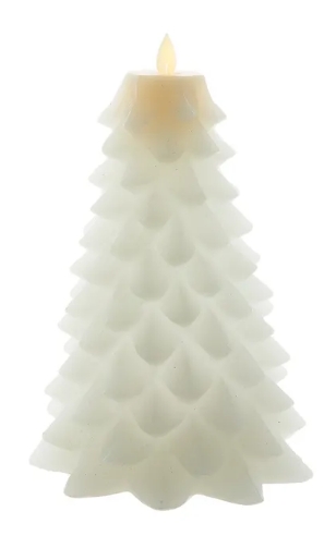 [JEL1020W] 9´´BO LED FLCKR FLAME WHITE TREE CANDL