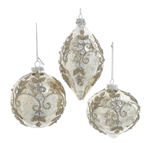 [F2276] 4´´MERCURY GLS BALL/DROP/ONION ORNS