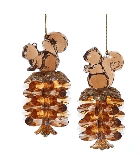 [T3626] 4.3-4.4´´SQUIRREL PINECONE ORN INDIVIDUAL