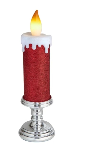 [JEL0009R] 13.75´´BO FLCKR FLM LED GLTR CANDL