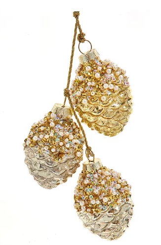 [T3562] 8´´PLAT/GOLD 3PC PNECNE W/DANGLE ORN