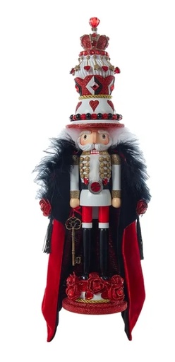 [HA0709] 18.8´´NUTCRCKR KING OF HEARTS W/CAPE