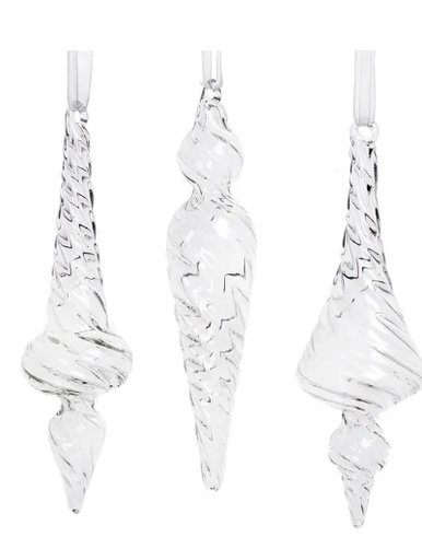 [D4405] 6´´CRYSTAL SPIRAL DSGN GLS ICICLE INDIVIDUAL