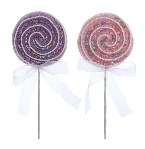 [C7089] 13.75´´PINK/PURPLE LOLLIPOP PICK INDIVIDUAL