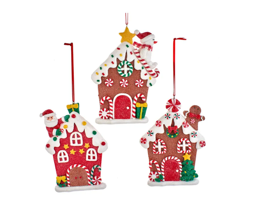 [T3454] 5´´CLAYDOUGH GNGRBRD HOUSE ORN INDIVIDUAL