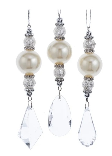 [D4374] 5.5´´PRL PENDNT W/CLR ACRYLC DROP INDIVIDUAL