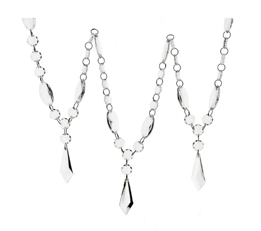 [J5088] 6.25´ACRYLIC CLEAR BEAD GARLAND