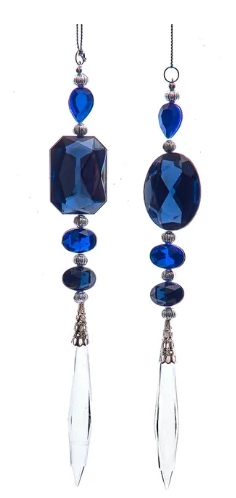 [T3416] 8.25´´ACRYLIC BLUE JEWEL ORN INDIVIDUAL