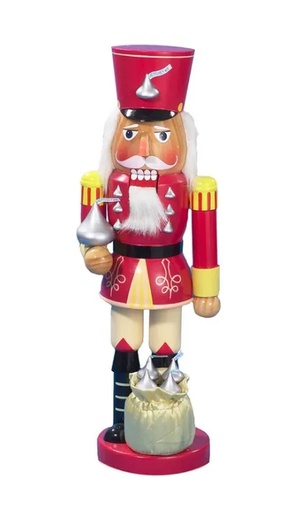 [HY0174] 14´´HERSHEY KISSES SOLDIER NUTCRACKER