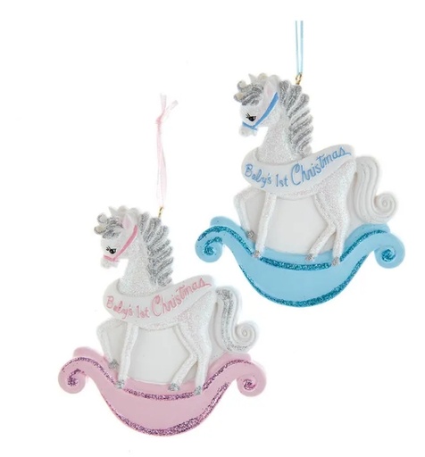 [A2186] 4.25´´ BABY´S 1ST ROCKNG HORSE ORN INDIVIDUAL