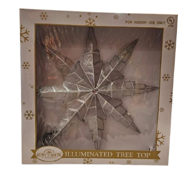 [UL3175] 10L 15¨ 8PT CAPIZ SILV STAR TREETOP 