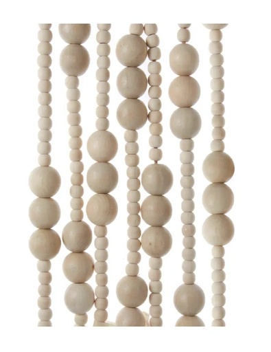 [F2167] 6´WDN NATURAL COLOR BEAD GARLAND