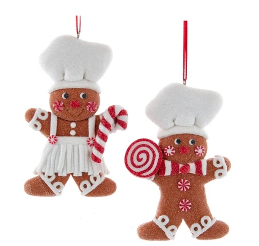 [D4152] 4.5´´CLAYDGH GINGERBREAD CHEF ORN INDIVIDUAL