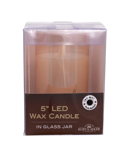 [JEL0966] 5´´B/O LED FLICKR FLAME CANDL IN JAR 