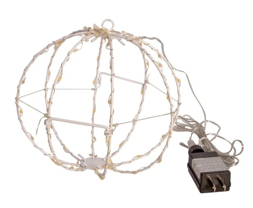 [AD1019WW] 8´´WARM WHT LED FOLDBL METAL SPHERE