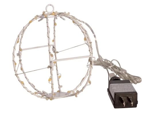 [AD1018WW] 6´´WARM WHT LED FOLDBL METAL SPHERE