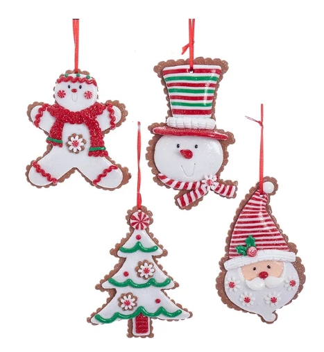 [D3387] 4.5´´GINGRBRD SNWMAN/SANTA /BOY/TREE INDIVIDUAL