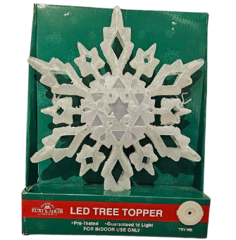 [JEL0310CW] 10´´COOL WHT LED GLTR SNWFLK TREETP
