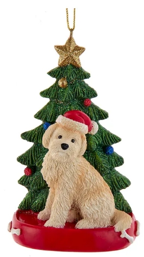 [C7954GD] 4.25´´RES CREAM GOLDENDOODLE W/TREE