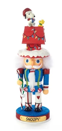 [PN6171L] 12´´HOLLYWD NUTCRACKER+SNOOPY DOG HSE