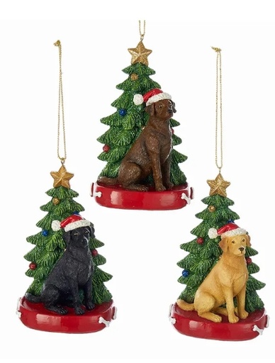 [C7954LB] 4.25´´LABRADOR RETRIEVER W/TREE INDIVIDUAL 