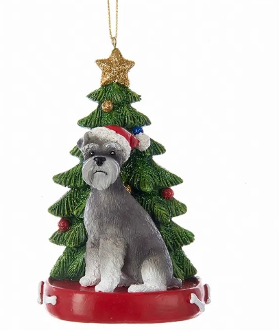 [C7954SC] 4.25´´RESIN SCHNAUZER W/ TREE ORN