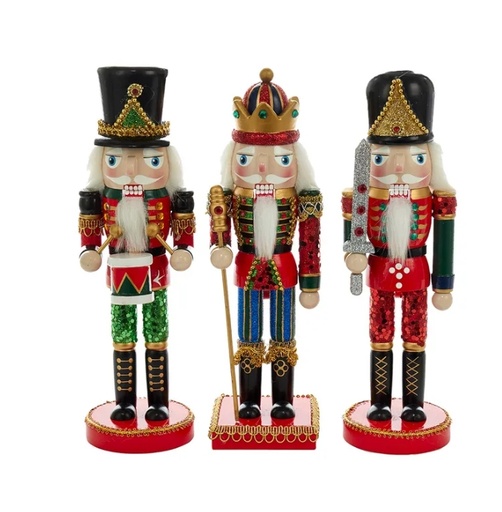 [C4758] 10´´WOODEN NUTCRACKER INDIVIDUAL /ASSTD