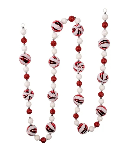 [H9563] 6´GLITTER CANDY BALL GARLAND
