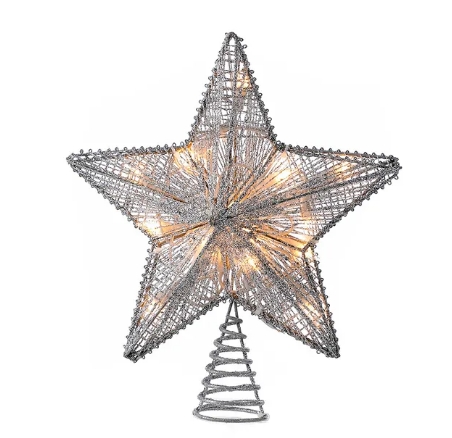 [UL0895] 10´¨SILV STAR TREETOP W/UL MINI 20/L