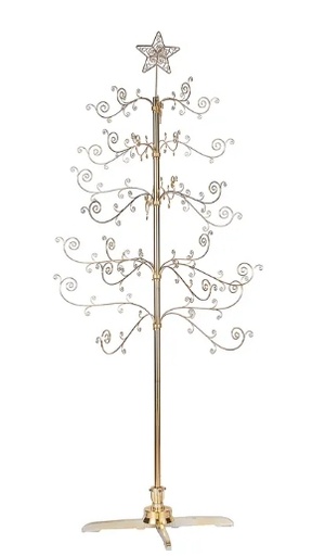 [D1626] 76´´REVOLVING GOLD METAL TREE