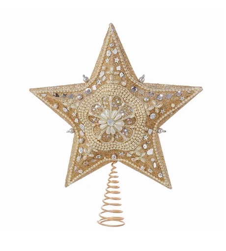 [S4306] 13.5´´PLAT STAR TREETOP WITH GLITTER