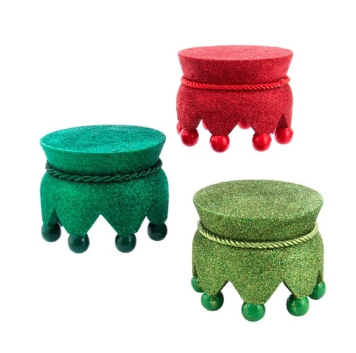 [HA0552] 5'' RED/GRN/LT GRN NUTCRACKER BASE INDIVIDUAL 