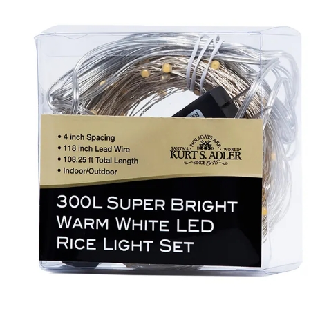 [UL2318] 300/L SUPRBRITE WRM WHT LED LIGHTS 