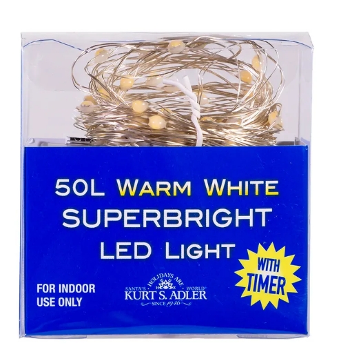 [BAT0301WW] 50L BATTERY OPERATED WARM WHITE SUPERBRIGHT LED LIGHT SET