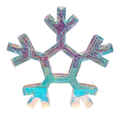 [2738470] 12´´D USB ELECTRIC LIGHTED HOLOGRAPHIC SNOWFLAKE REMOTE CONTROL