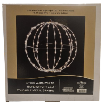 [AD1020WW] 12´´WARM WHT LED FOLDBL METAL