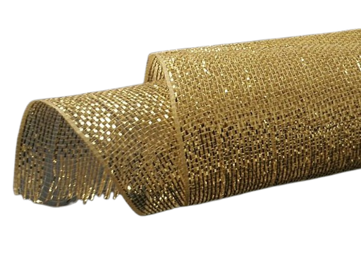 [XB94210-15] GOLD ALL FOIL METALLIC MESH 10´´X10Y